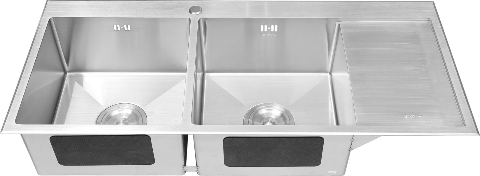 Chậu chén inox sus 304 Erowin 2 HỘC 1 CÁNH - 12050VCM